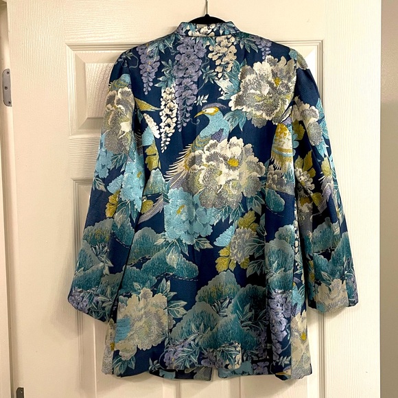 Chico’s Blue Floral Embroidered Jacket - Picture 5 of 12
